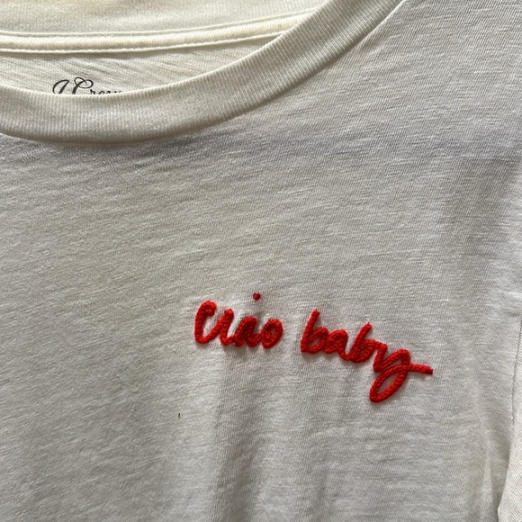 J Crew ciao baby white T-shirt - Picture 3 of 4